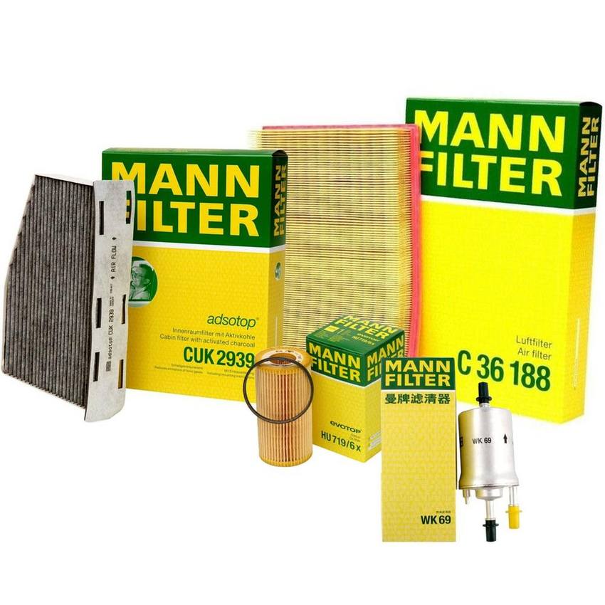 Air / Cabin Air / Fuel / Engine Oil Filter Kit - MANN-FILTER 3725319KIT